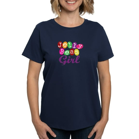 CafePress - Jelly Bean Girl Women's Dark T Shirt - Women's Traditional Fit Dark T-Shirt