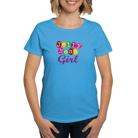 CafePress - Jelly Bean Girl Women's Dark T Shirt - Women's Traditional Fit Dark T-Shirt