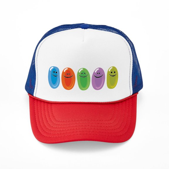 CafePress - Jelly Beans - Adjustable Unisex Printed Trucker Hat with Mesh Back