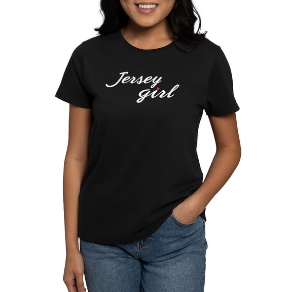CafePress - Jersey Girl Women's Dark T Shirt - Women's Traditional Fit Dark T-Shirt