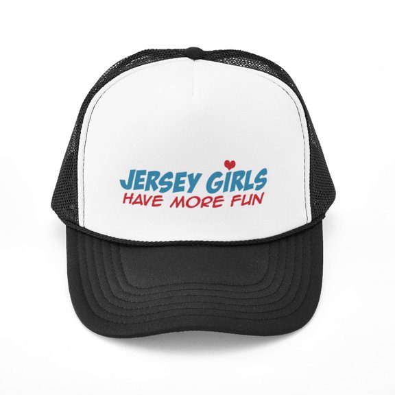 CafePress - Jersey Girls Have More Fun - Adjustable Unisex Printed Trucker Hat with Mesh Back