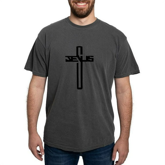 CafePress - Jesus Cross Men's Comfort Colors® T Shirt - Mens Comfort Colors Shirt