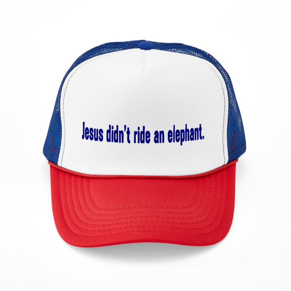 CafePress - Jesus Didn't Ride An Elephant - Adjustable Unisex Printed Trucker Hat with Mesh Back