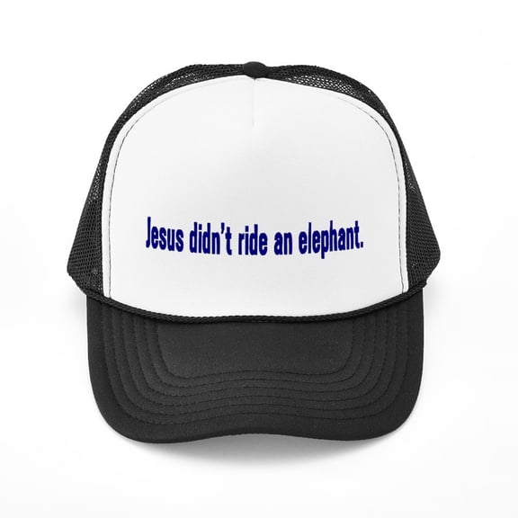 CafePress - Jesus Didn't Ride An Elephant - Adjustable Unisex Printed Trucker Hat with Mesh Back