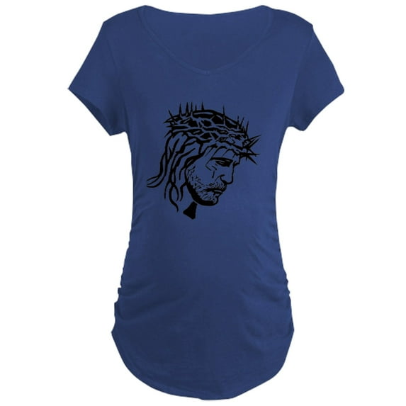 CafePress - Jesus_Face Maternity Dark T Shirt - Maternity Dark T-Shirt