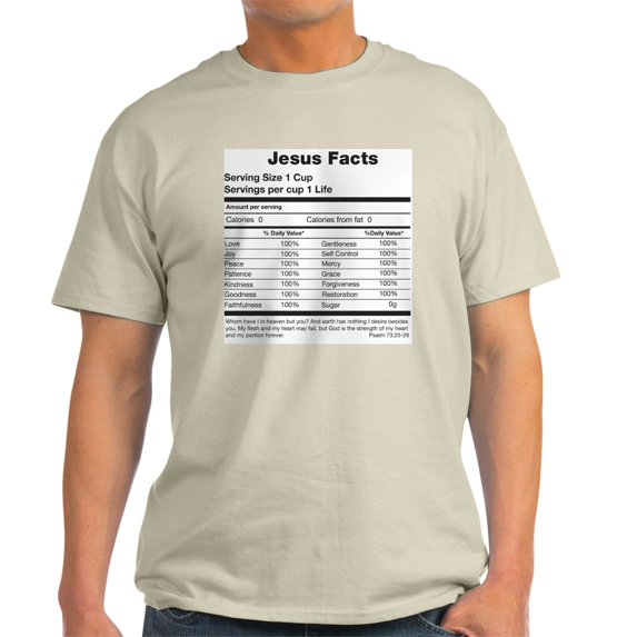 CafePress - Jesus Facts T Shirt - Light T-Shirt - CP