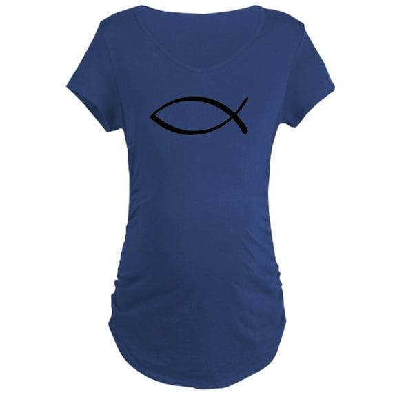 CafePress - Jesus Fish Maternity Dark T Shirt - Maternity Dark T-Shirt