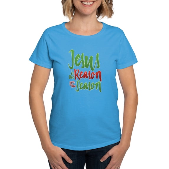 CafePress - Jesus Is The Reason Women's Dark T Shirt - Women's Traditional Fit Dark T-Shirt