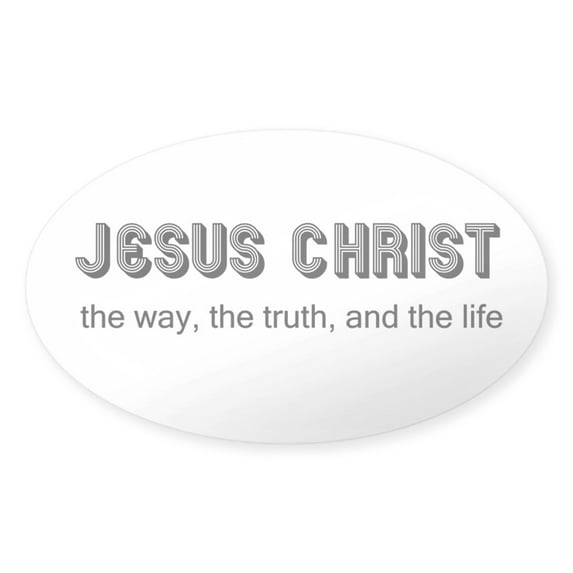 CafePress - Jesus Is The Way Oval Sticker - Sticker (Oval)