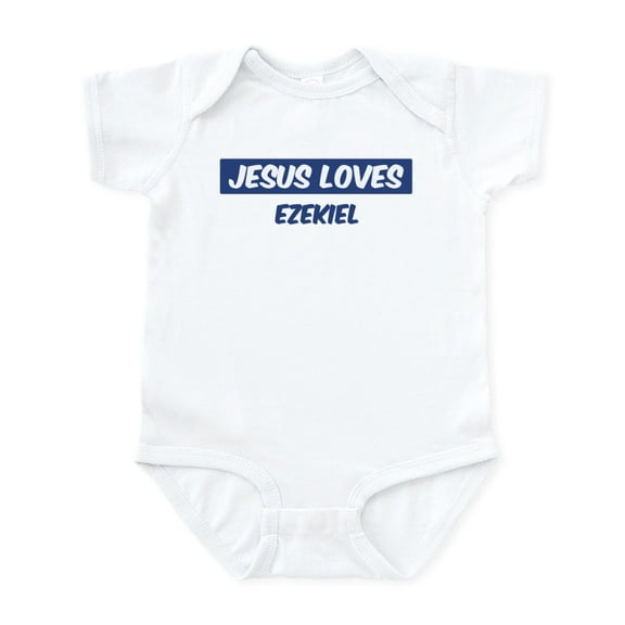 CafePress - Jesus Loves Ezekiel Infant Bodysuit - Baby Light Bodysuit, Size Newborn - 24 Months