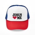 thumbnail image 1 of CafePress - Jesus Loves Me - Adjustable Unisex Printed Trucker Hat with Mesh Back, 1 of 10