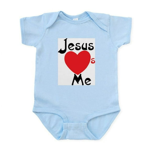 CafePress - Jesus Loves Me Infant Creeper - Baby Light Bodysuit, Size Newborn - 24 Months