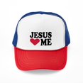 thumbnail image 1 of CafePress - Jesus Loves Me - Adjustable Unisex Printed Trucker Hat with Mesh Back, 1 of 10