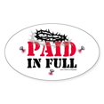 thumbnail image 1 of CafePress - Jesus Paid In Full Oval Sticker - Sticker (Oval), 1 of 1