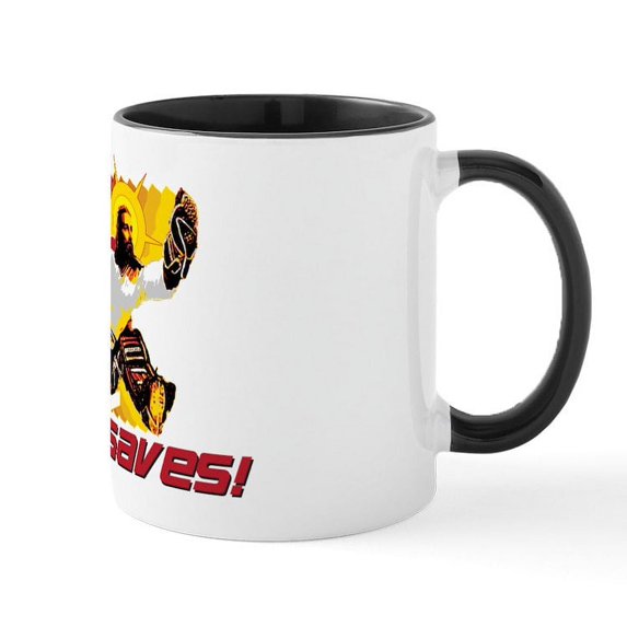 CafePress - Jesus Saves Mug - 11 oz Ceramic Mug - Novelty Coffee Tea Cup