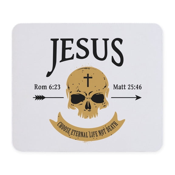 CafePress - Jesus Skull Mousepad - Non-slip Rubber Mousepad, Gaming Mouse Pad