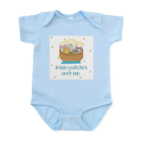 CafePress - Jesus Watches Over Me Baby Infant Bodysuit - Baby Light Bodysuit, Size Newborn - 24 Months