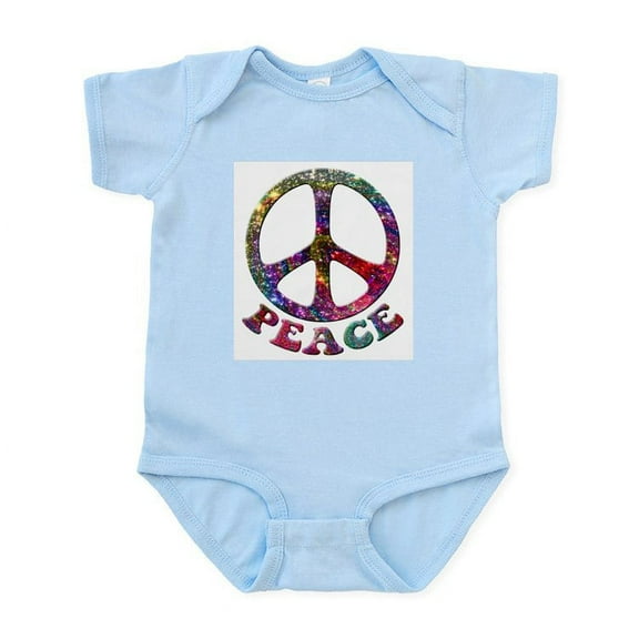 CafePress - Jewelled Peace Symbol Infant Bodysuit - Baby Light Bodysuit, Size Newborn - 24 Months