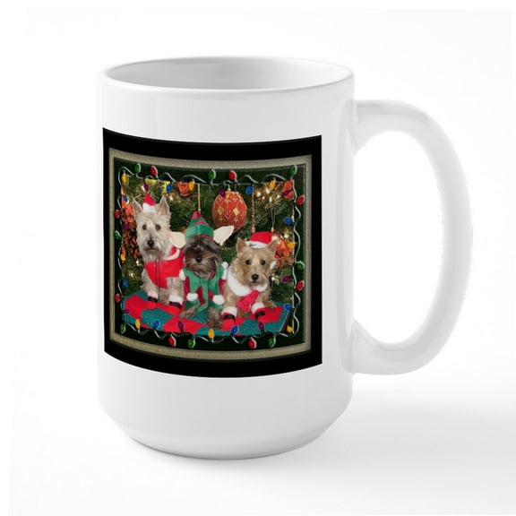 CafePress - Jingle All The Way Large Mug - 15 oz Ceramic Large White Novelty Mug