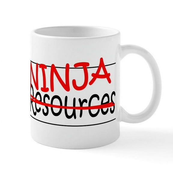 CafePress - Job Ninja HR Mug - 11 oz Ceramic Mug - Novelty Coffee Tea Cup