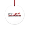 thumbnail image 1 of CafePress - Job Ninja Med Asst -  Round Wood Ornament 4", 1 of 2