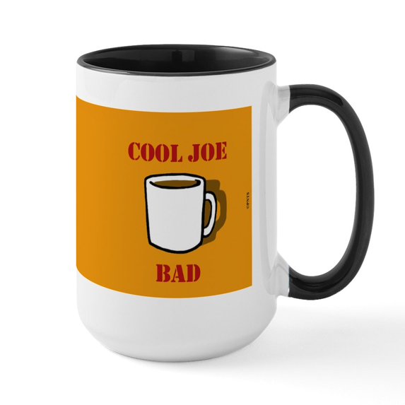 CafePress - Joe Cool/Cool Joe Large Mug - 15 oz Ceramic Large White Novelty Mug