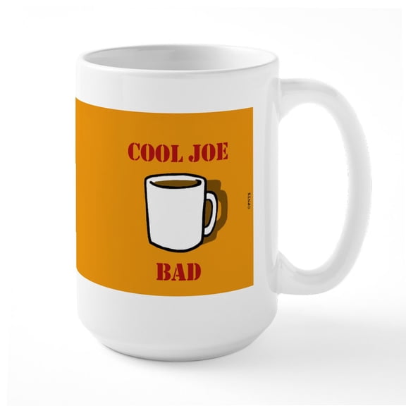 CafePress - Joe Cool/Cool Joe Large Mug - 15 oz Ceramic Large White Novelty Mug