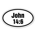 thumbnail image 1 of CafePress - John 14:6 Bible Verse Oval Sticker - Sticker (Oval), 1 of 1