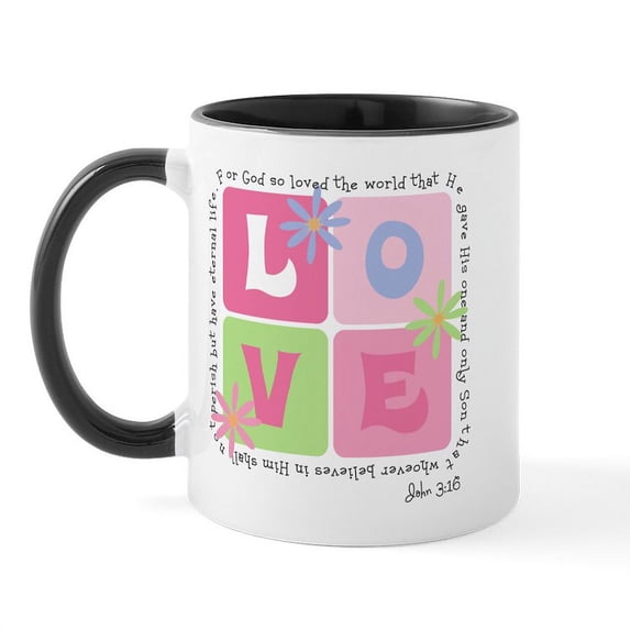 CafePress - John 3:16 Mug - 11 oz Ceramic Mug - Novelty Coffee Tea Cup