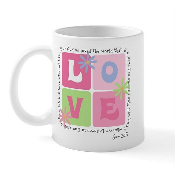 CafePress - John 3:16 Mug - 11 oz Ceramic Mug - Novelty Coffee Tea Cup