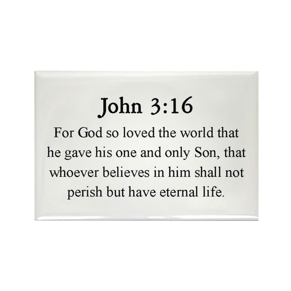 CafePress - John 3:16 - Rectangle Magnet, 2"x3" Refrigerator Magnet