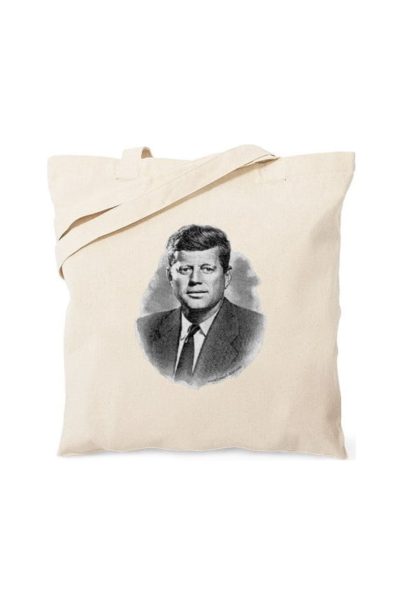- John Fitzgerald Kennedy Tote Bag - Unisex Canvas Tote Bag, Beige, 1-Piece