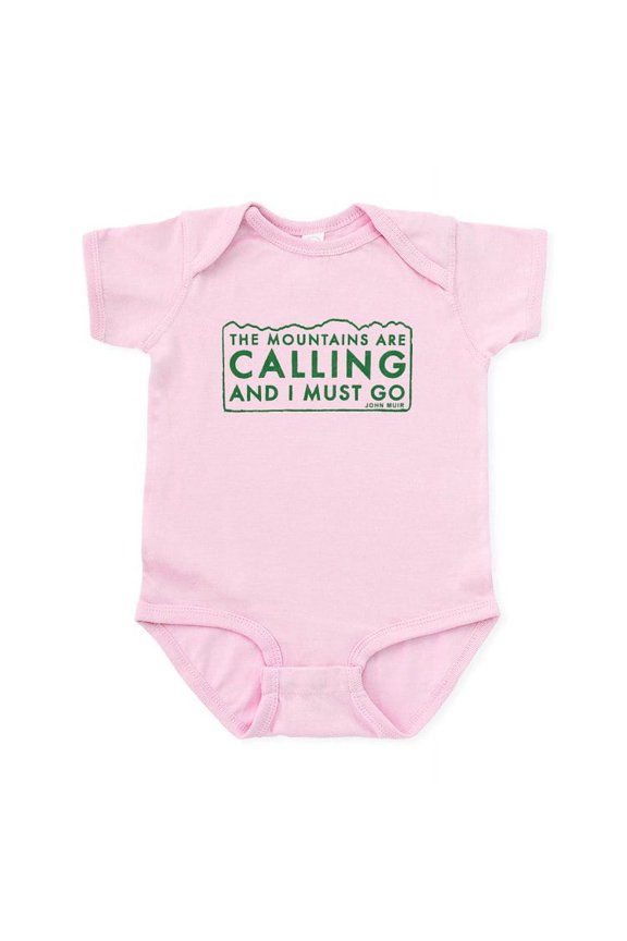 - John Muir Mountains Calling Infant Bodysuit - Baby Light Bodysuit, Size Newborn - 24 Months
