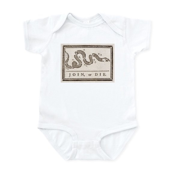 CafePress - Join Or Die American Revolution B Fr Body Suit - Baby Light Bodysuit, Size Newborn - 24 Months