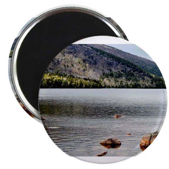 CafePress - Jordan Pond, Bar Harbor, ME Magnets - 2.25" Round Magnet, Refrigerator Magnet, Button Magnet Style