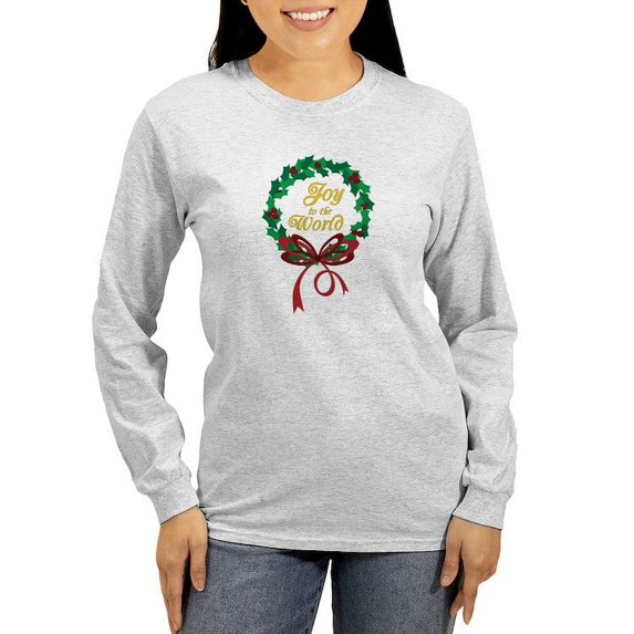 CafePress - Joy To The World Women's Long Sleeve T Shirt - Women's Long Sleeve Graphic Casual T-Shirt