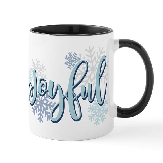 CafePress - Joyful Mug - 11 oz Ceramic Mug - Novelty Coffee Tea Cup