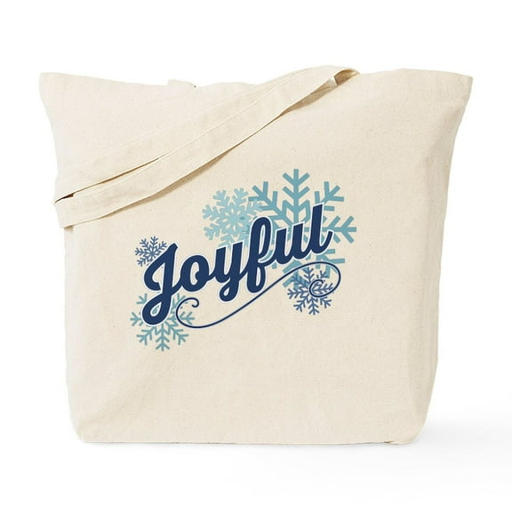 CafePress - Joyful Snowflakes Tote Bag - Unisex Canvas Tote Bag, Beige, 1-Piece