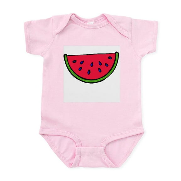 CafePress - Juicy Watermelon Slice Infant Creeper - Baby Light Bodysuit, Size Newborn - 24 Months
