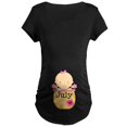 thumbnail image 1 of CafePress - July Baby Maternity Dark T Shirt - Maternity Dark T-Shirt, 1 of 3