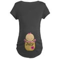 thumbnail image 1 of CafePress - July Baby Maternity Dark T Shirt - Maternity Dark T-Shirt, 1 of 3