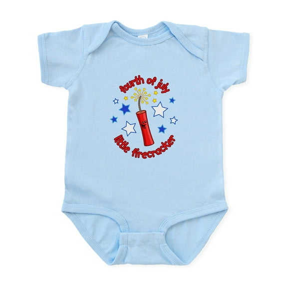 CafePress - July Firecracker Infant Bodysuit - Baby Light Bodysuit, Size Newborn - 24 Months