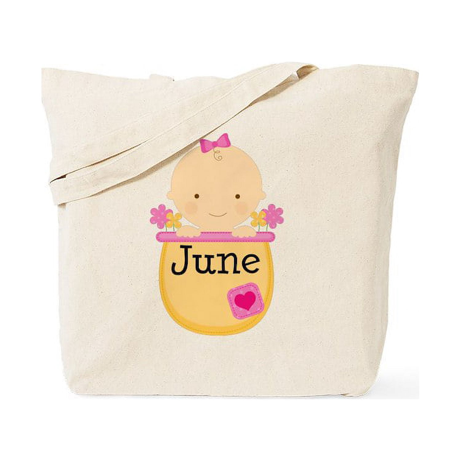 CafePress - June Baby Maternity Tote Bag - Unisex Canvas Tote Bag, Beige, 1-Piece