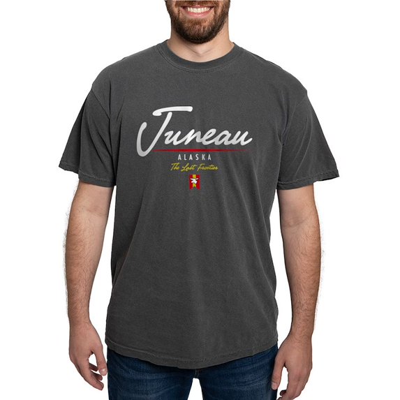 CafePress - Juneau Script Women's Dark T Shirt - Mens Comfort Colors® Shirt