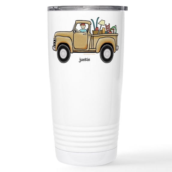 CafePress - Junkie Stainless Steel Travel Mug - Insulated Stainless Steel Travel Tumbler 20 oz.