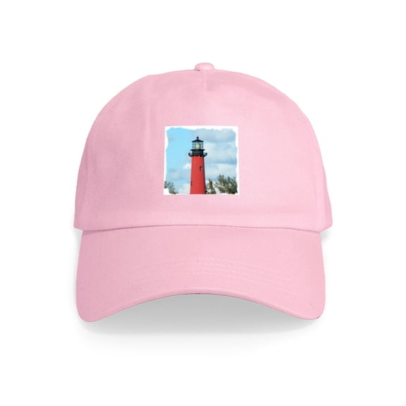 CafePress - Jupiter Lighthouse Cap - Adjustable 100% Brushed Unisex Casual Cotton Baseball Cap, Beige, 1