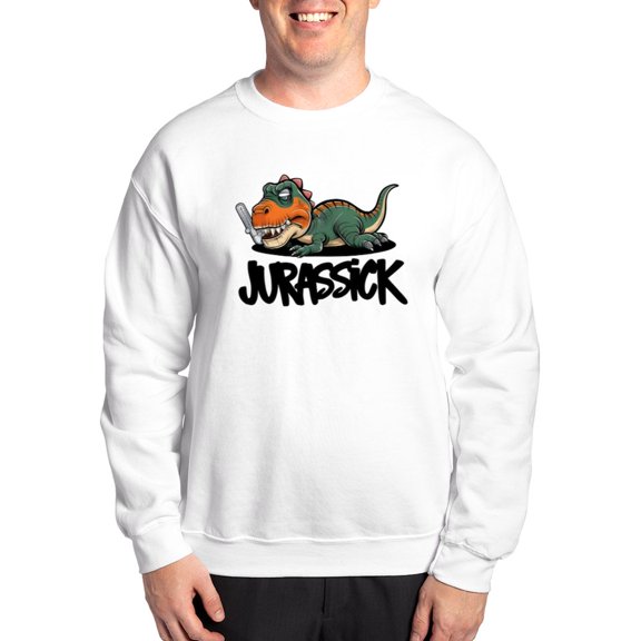 CafePress - Jurassic Dinosaur - Crew Neck Sweatshirt
