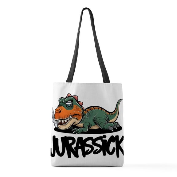 CafePress - Jurassic Dinosaur Medium Tote Bag - Polyester Tote Bag 16"x16"