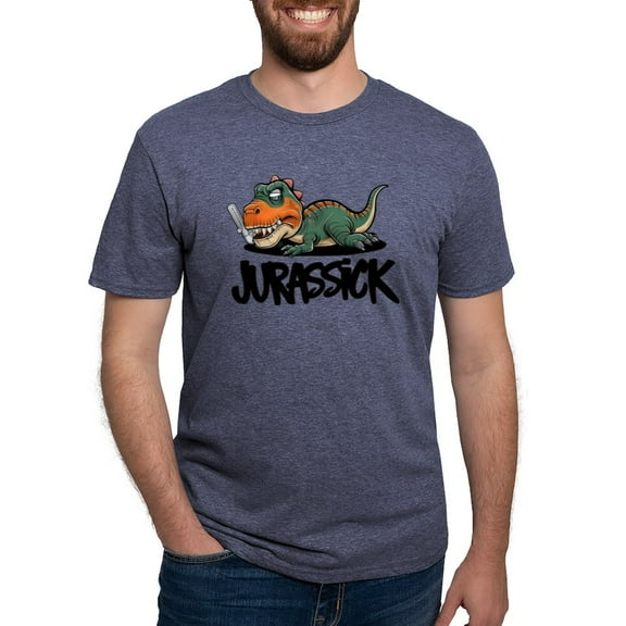 CafePress - Jurassic Dinosaur Men's Deluxe T Shirt - Mens Tri-blend T-Shirt