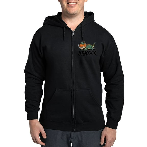 CafePress - Jurassic Dinosaur Men's Zip Up Hoodie - Zip Hoodie, Classic Hooded Sweatshirt with Metal Zipper